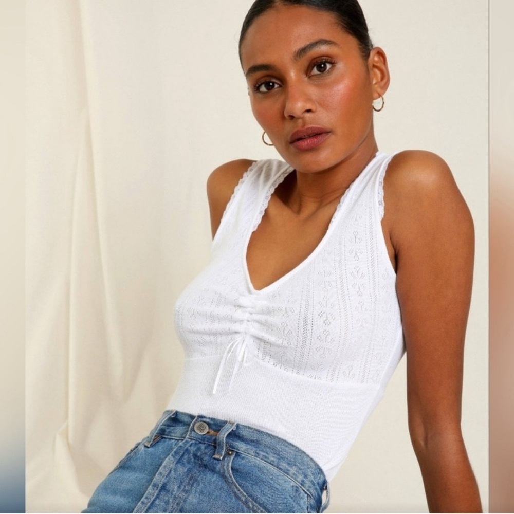 Rouje Blandine Tank Top White 34 Frills